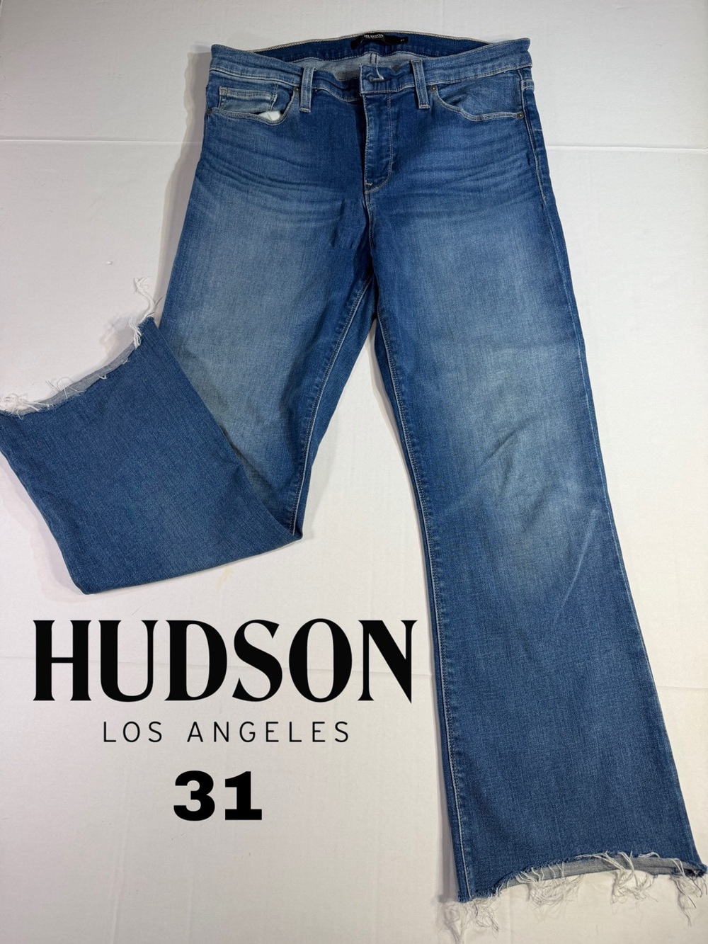 Hudson Jeans Women's Medium Blue Wide Leg Flare Jeans